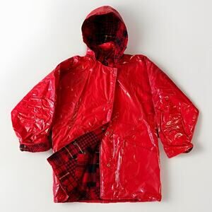 Wippette Rainthings Detroit Chore Jacket Mens Small Flannel Lined Waterproof
